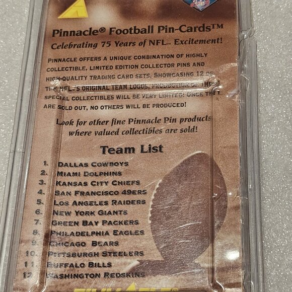 90s Kansas City Chiefs Gift Pin Card Set Pinnacle 1994 75 yr Retrospect Retro - Picture 10 of 12